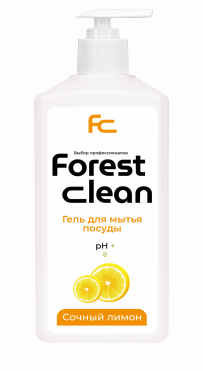 Forest clean Гель для мытья посуды "Сочный лимон" 1 л