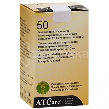 Тест-полоски к глюкометру АТ Care №50