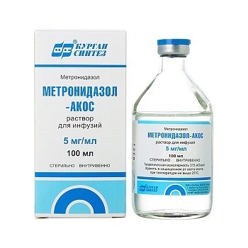 Метронидазол 0,5% р-р фл 100мл (Синтез)