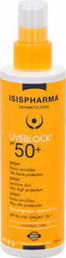 Увеблок SPF 50+ Спрей солнцезащитный для чувствительной кожи дица и тела 200мл