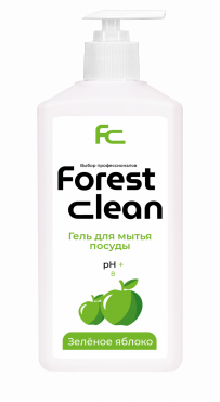 Forest clean Гель для мытья посуды "Зеленое яблоко" 1 л