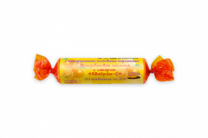 Аскорбиновая кислота с сахаром 25мг тб №10 крутка (Апельсин)