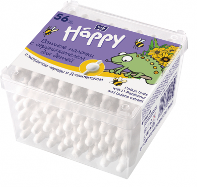 Ватные палочки Bella Happy Череда-пантенол №56+8