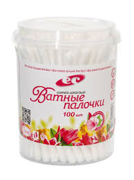 Палочки ватные бумажные белые стик спиралевидный намот банка №100