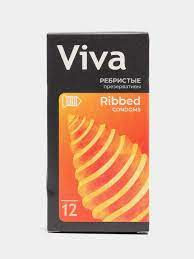 Презервативы Viva №12 Ribbed ребристые из натурального латекса Richter