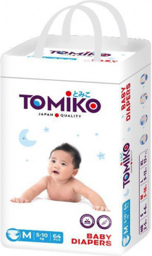 Подгузники детские ТОМИКО Премиум Софт М (5-10кг) №64