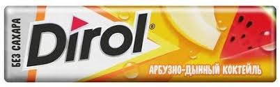 Дирол Арбузно-дынный коктейль жеват. резинка без сахара 13,6г №10