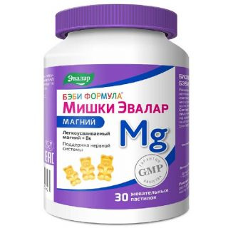 Бэби Формула Мишки Пастилки жевательные Магний 4г №30