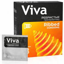 Презервативы Viva №3 Ribbed ребристые из натурального латекса Richter